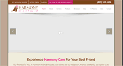 Desktop Screenshot of harmonyanimalhospital.net