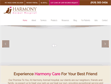 Tablet Screenshot of harmonyanimalhospital.net
